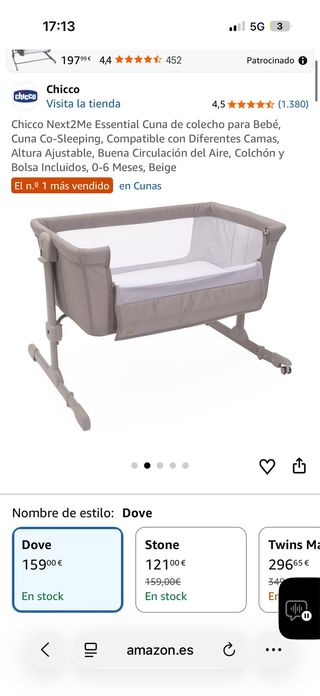 Cuna colecho chico next2me essential