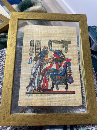 Papiro Egipcio Marco Dorado Tutankamón