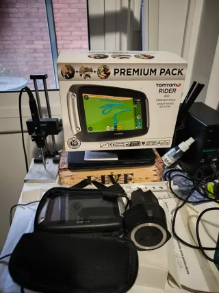 GPS Tomtom Rider es el premium pack.