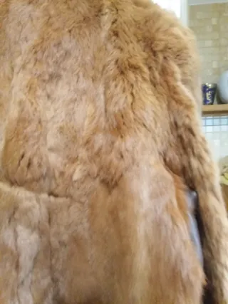 Solo hoy baja Abrigo piel pelo natural conejo NUEV