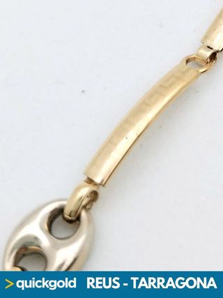 040-05-00414 PULSERA ORO DE 18K GRANO DE CAFE