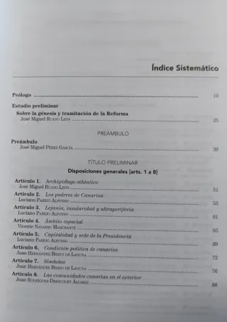 Comentarios al estatuto de autonomia de Canarias
