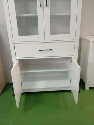 Vitrina blanca nueva - pagas en casa