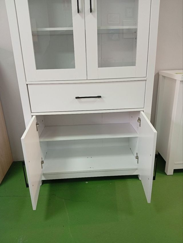Vitrina blanca nueva - pagas en casa