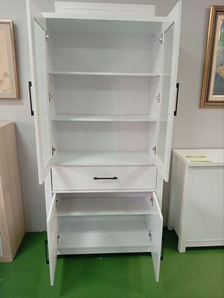 Vitrina blanca nueva - pagas en casa