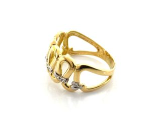 anillo oro 18k con piedra con circonita