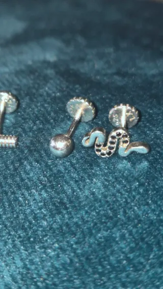 Conjunto 4 pendientes plata