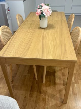 Mesa extensible IKEA TONSTAD + 4 silla IKEA KRYLBO