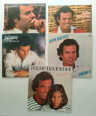 Lote 5 LP discos de vinilo Julio Iglesias