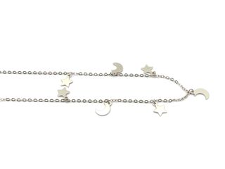 gargantilla plata 925mm con piedra con circonita 22cm