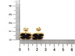 pendientes oro 18k con piedra con onix