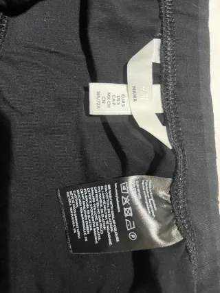 Falda midi premamá negra H&M MAMA elástica