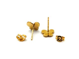 pendientes oro 18k con piedra con nacar