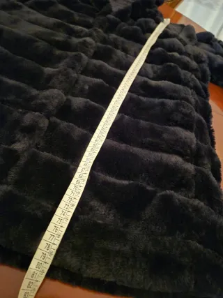 Cappottino double face nero con pelliccia