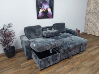 Sofá Cama Chaise Longue Gris
