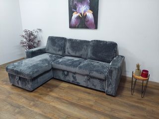 Sofá Cama Chaise Longue Gris