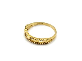 sortija oro 18k con piedra con circonita