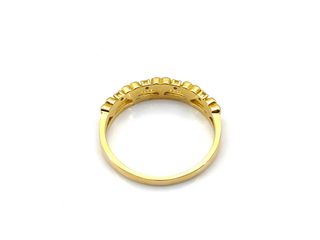 sortija oro 18k con piedra con circonita