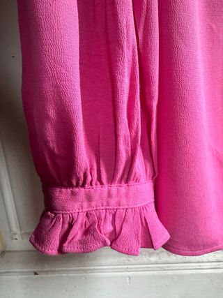 Vistosa blusa rosa en viscosa, curvy