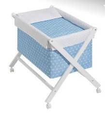 Cuna/Minicuna tijera azul 55x90 cm