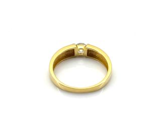 sortija oro 18k con piedra con circonita
