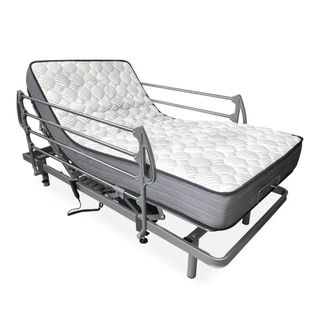 Cama Eléctrica Articulada con Barandillas y Colchó