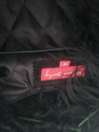 Abrigo Rene Derhy Negro Piel