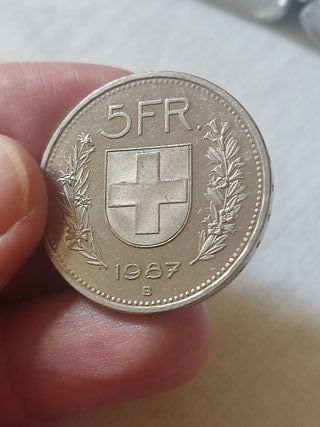 5 francos Suiza 1987 B