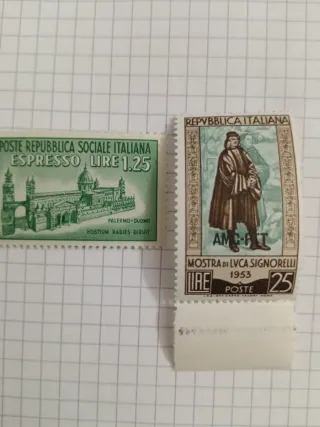Francobolli nuovi RSI e AMG FTT anni 40 e 53