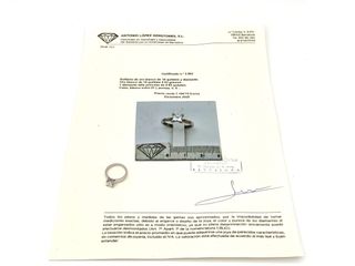 sortija oro 18k con piedra con diamante