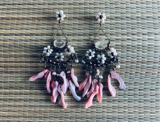 Pendientes Hippies Colgantes Con Corales