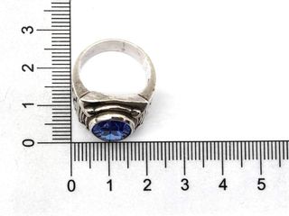 sello plata 925mm con piedra con circonita