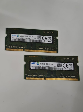 2x 4GB DDR3 PC3L 12800S Módulos RAM Samsung