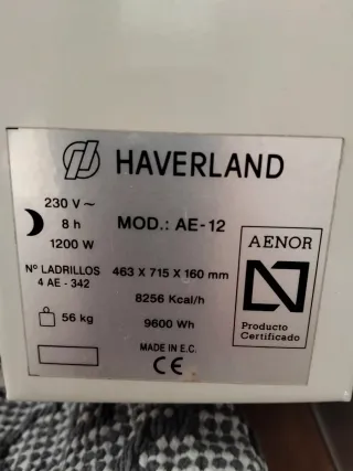 Radiador-acumulador cerámico, Haverland.