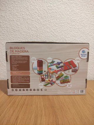 Bloques de Madera Mundo Diver - 5 Juegos en 1