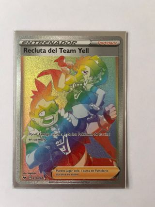 Carta Pokémon Entrenador Recluta del Team Yell