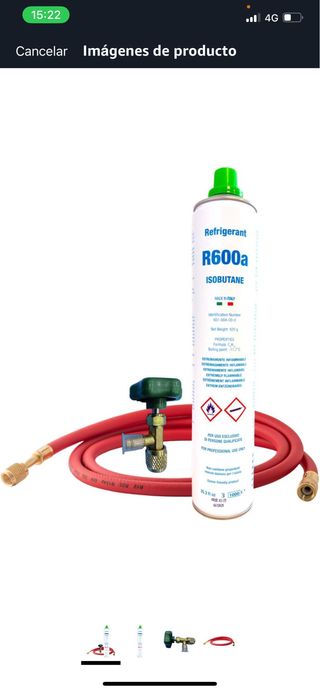 GAS REFRIGERANTE R600a / Isobutano nevera / frigo