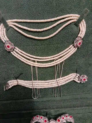 Aderezo Fallera Plata y Perlas Naturales