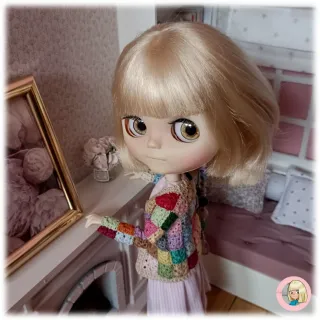 Chaqueta crochet grannys para Blythe