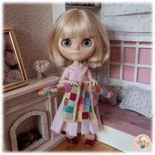 Chaqueta crochet grannys para Blythe