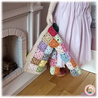 Chaqueta crochet grannys para Blythe