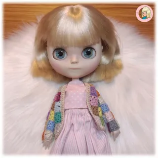 Chaqueta crochet grannys para Blythe