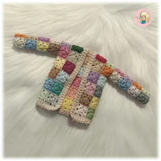 Chaqueta crochet grannys para Blythe