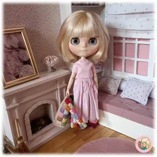 Chaqueta crochet grannys para Blythe