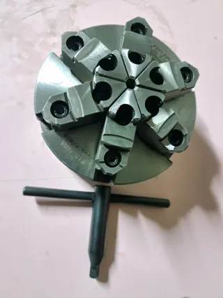 Plato torno 6 garras autocertantes