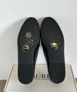 Ralph Lauren mocasines piel negra mujer 40,5