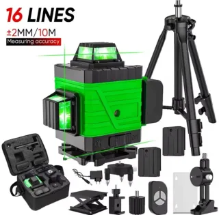 Nivel Láser 4D 16 Líneas Trípode Accesorios