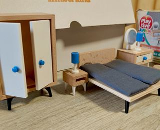 Dormitorio para casa de muñecas