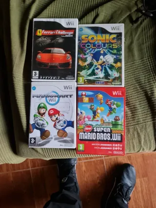 Pack 4 Juegos Wii: Mario Kart, Sonic, Ferrari, Mar