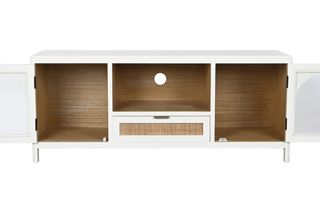 MUEBLE TV PAULOWNIA CRISTAL 120X40X50 BLANCO